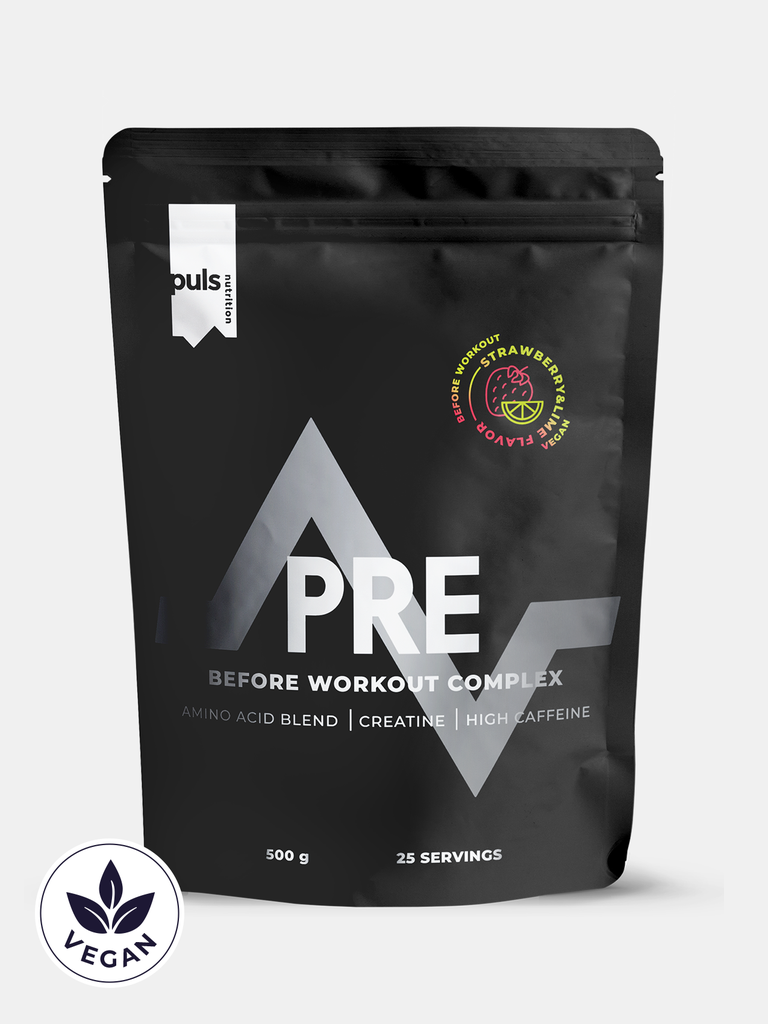 [8349] Puls Pre-workout aminohappojauhe Mansikka-Lime 500 g